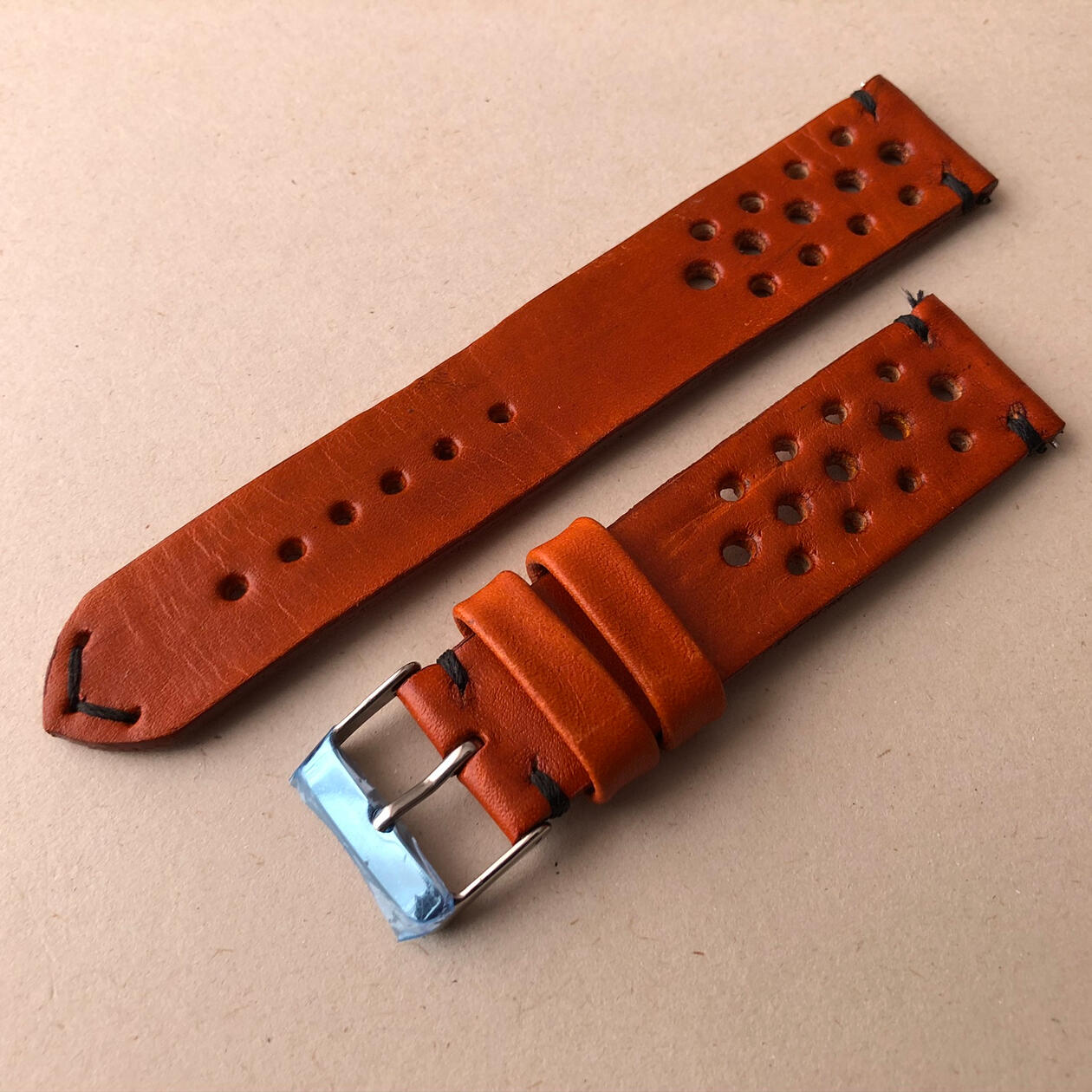 Adanino Rally Custom Cognac Leather Watchstrap